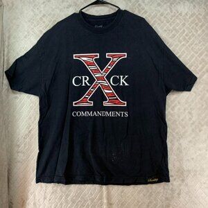 Sneaktip Mens XXL T Shirt Black 10 Crack Commandments Biggie Smalls Short Sleeve